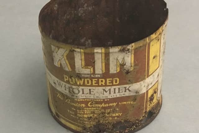 Food tins used by Eric Cooper. These are exhibits in the museum.