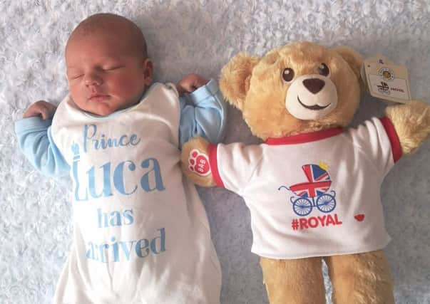 Baby Luca was born the same day as the royal baby and was given a special teddy to commemorate his birth.