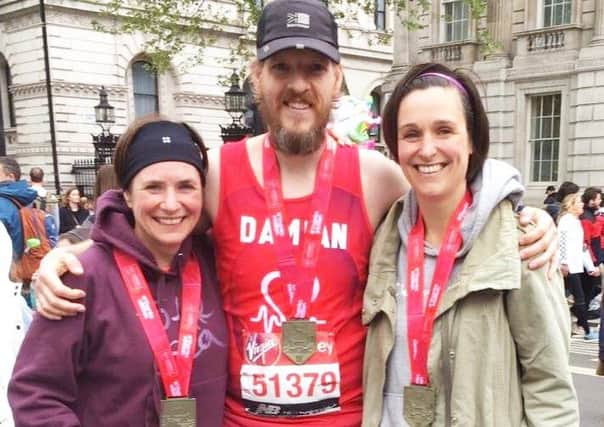 Damian Ashton completed the London Marathon.