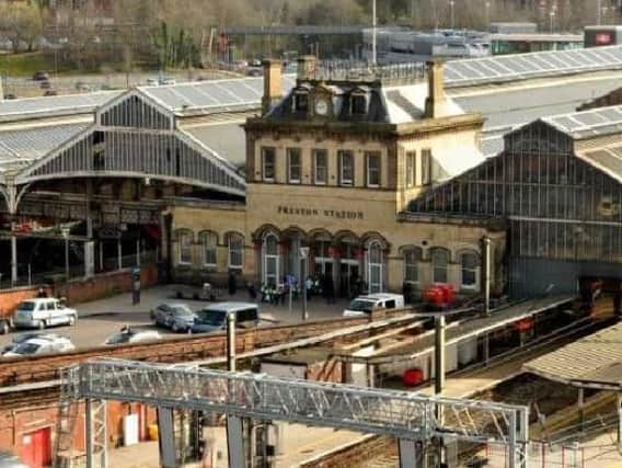 Two men have been arrested at Preston Railway Station for public order offences onboard a train arriving from Crewe.