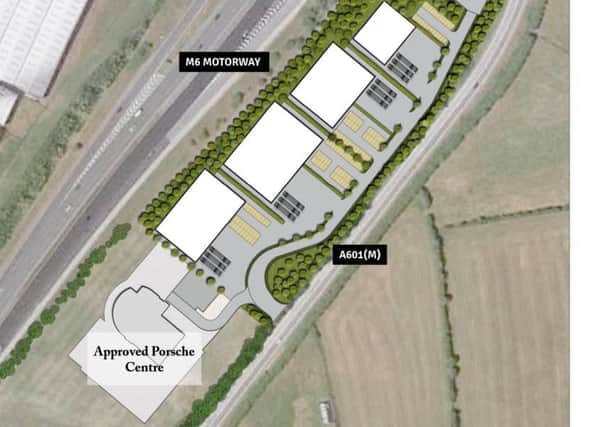 The proposed plans for commercial space near Carnforth