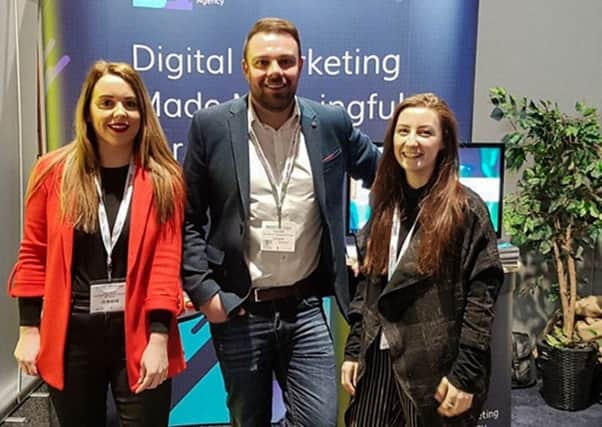 Pictured from left are lead digital marketing executive Katie Martin, senior business development manager Tony Bell and lead digital marketing executive Leanne Holt.