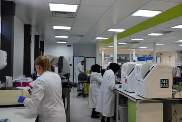 The new blood sciences lab at the Royal Lancaster Infirmary which is to be named after Russell Curwen.