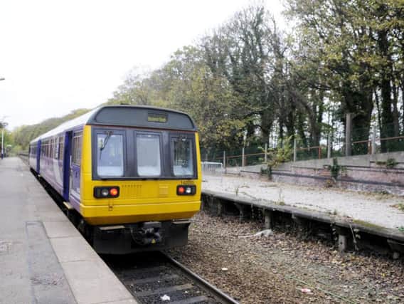 A Pacer train at Lytham train station