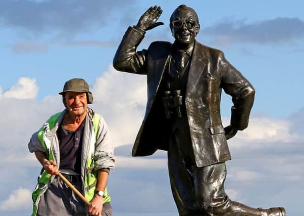 Michael Morgan is helping keep Morecambe clean. Picture by Tony North.