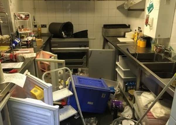 The kitchen at Woodie's Snack Bar at The Crook O' Lune was ransacked.