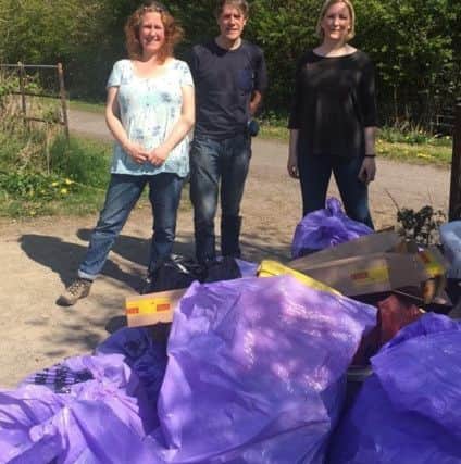 Councillors Tim Dant, Abi Mills and Joanna Young who have all been elected in Scotforth West where the litter pick took place.