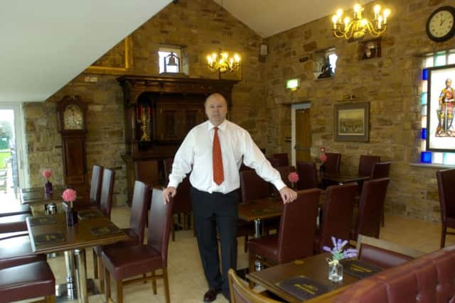 The Golden Ball Hotel. Snatchems.
Owner Stephen Hunt in the new upstairs restaurant overlooking the River Lune.