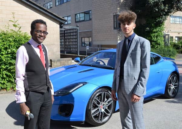 Olen Howden and Dr Marwan Bukhari with the F-type Jaguar.