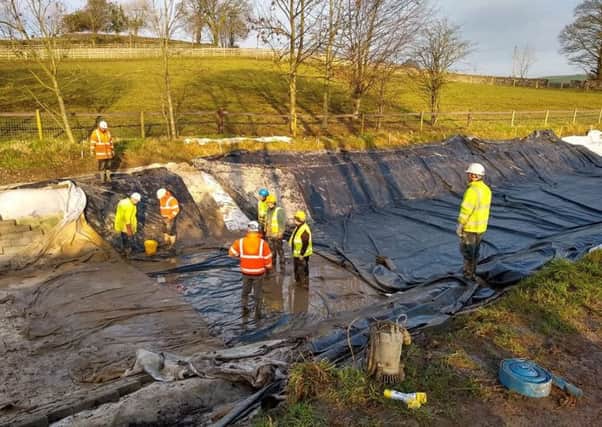 Working on the "first furlong". Picture courtesy of Lancaster Canal Trust