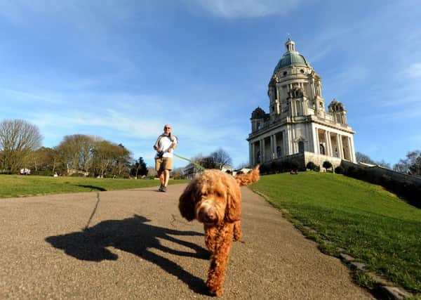 Sunny weather at Williamson Park in Lancaster