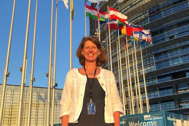 Gina Dowding in Strasbourg
