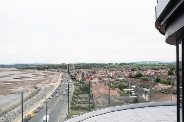 View over Morecambe from the top apartment at the new Broadway. Photo: Kelvin Stuttard