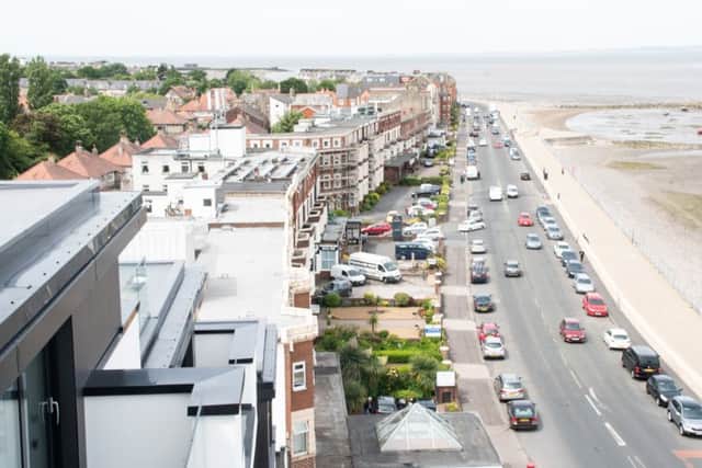 View over Morecambe from the top apartment at the new Broadway. Photo: Kelvin Stuttard