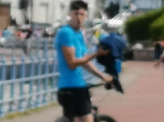 Police want to speak to this cyclist.
