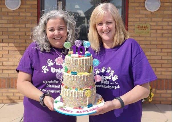 Co-Founders Denise Armer and Jane Halpin celebrating Unique Kidz and Cos 10th birthday.