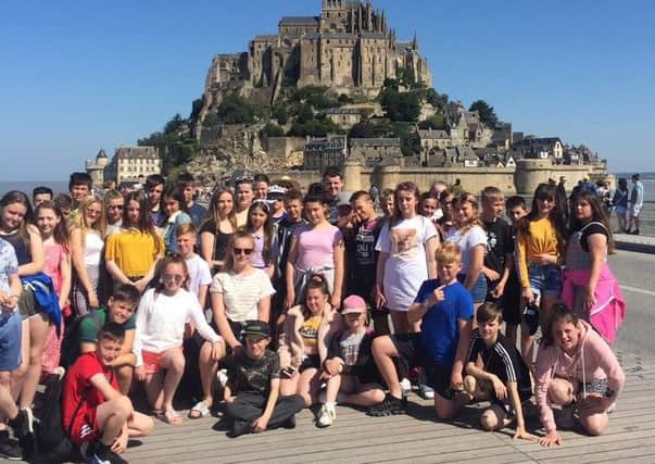 Bay Leadership Academy pupils during their Normandy trip.