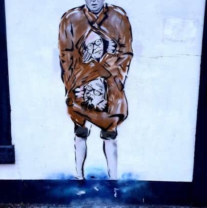 The artwork in Deansgate, Morecambe.