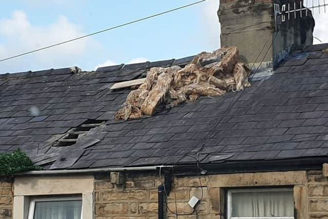 Police are dealing with an ongoing incident involving a man on a roof in Alexandra Road, Lancaster. Photo by Caaren Outram.