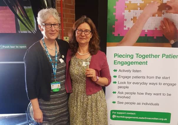 Louisa Balderson (Involvement and Insight Coordinator for Macmillan Living With and Beyond Cancer in Morecambe Bay) and Jenny Lowe.