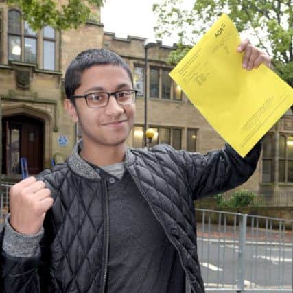 Photo: David Hurst Lancaster Royal Grammar School GCSE results success for Mohammed Absar whho gained 10 nines