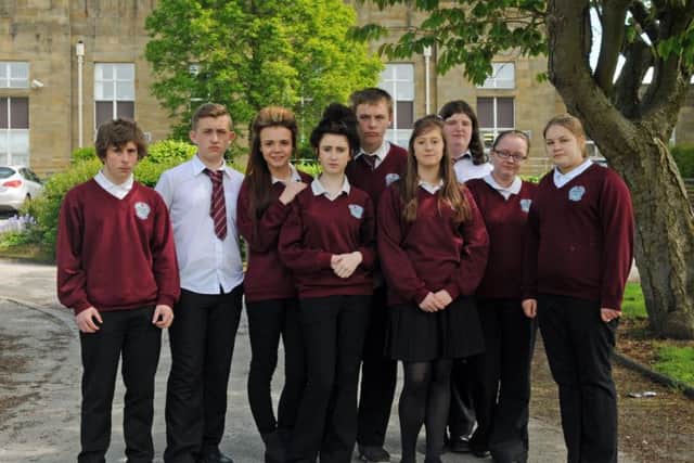 Some of the Year 10 pupils at Skerton High School who will be mid-GCSE's when the school closes