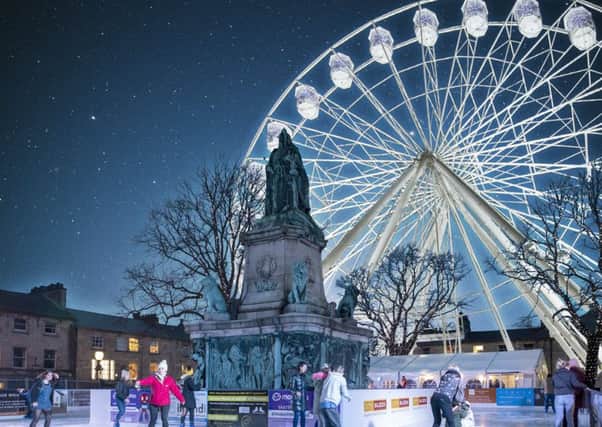 A CGI of the ice rink and big wheel in Dalton Square. By Nick Dagger Photography.