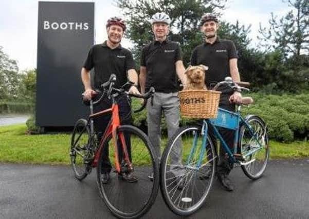 From left: Damien McDonald, Edwin Booth and Nigel Murray who will be cycling in the Tour O Booths to raise money for the charity MIND.