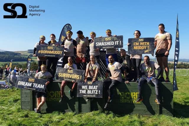 The SQ Digital team at the end of Born Survivor.