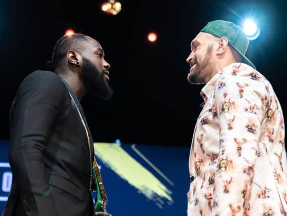 Deontay Wilder and Tyson Fury. Picture: Ryan Hafey/Premier Boxing Champions