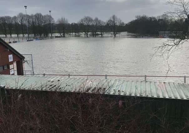 The damage done by Storm Ciara at Garstang Sports and Social Club		Picture: Garstang FC
