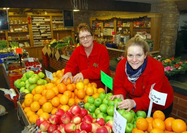 Branching out: Lancashires farmers have had to diversify, like Pam Turner and daughter Rachel, who opened a farm shop at their Windy Arbour Farm, in Billinge