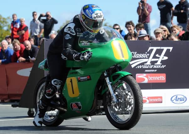 John McGuinness leaves the line at the beginning of the 500cc Classic TT race. Picture: Pacemaker Press International