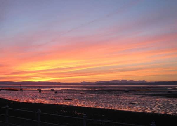 A stunning sunset over Morecambe Bay. Photo by Sheila Smith.