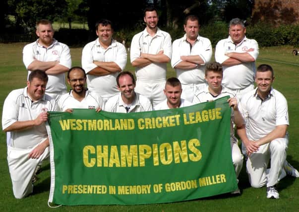 Shireshead Cricket Club. Westmorland League Division One champions 2014.