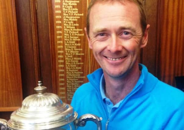 Craig Corrigan after winning the PGA in Lancs County Championship at Heysham Golf Club.
