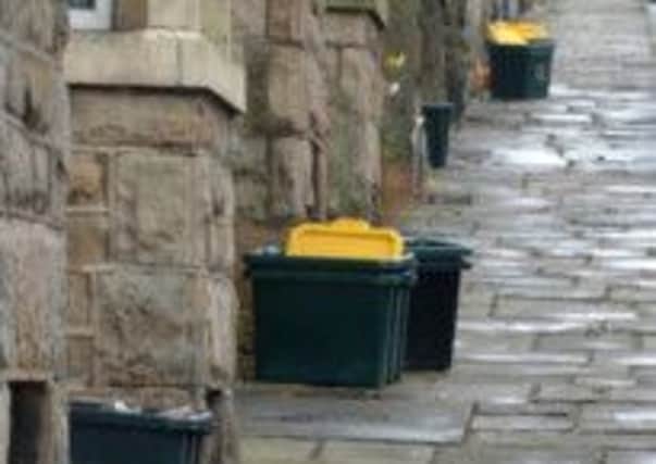 Recycling bins in Lancaster.