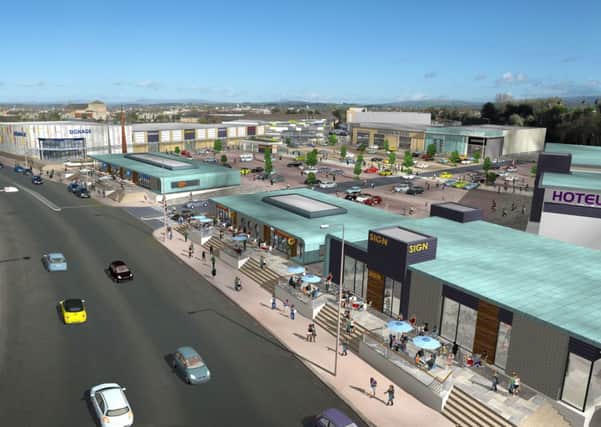 An artist's impression of the planned Bay Shopping Park development.