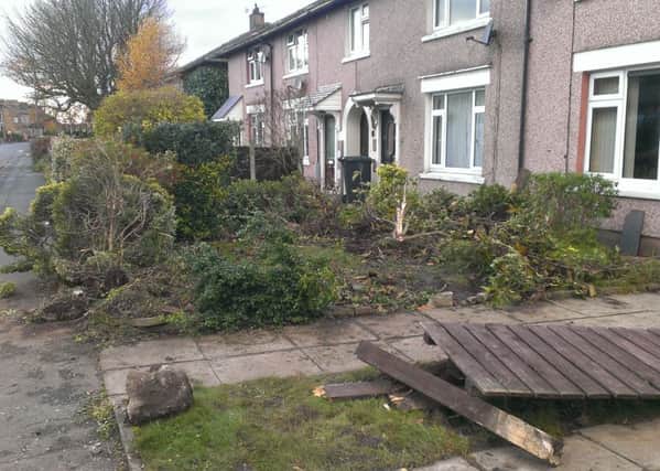 The damage at Willow Lane, Lancaster.
