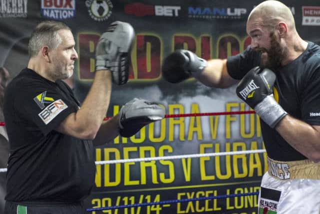 Tyson Fury media workout in Bolton ahead of Dereck Chisora fight. Picture: Karen Priestley