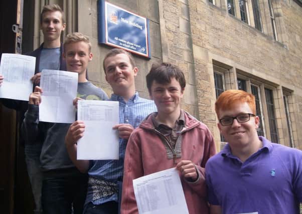 LRGS pupils with their A-level grades.