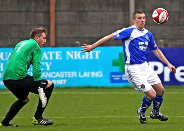 Gavin Clark scored a fine second for Lancaster City against Kendal.