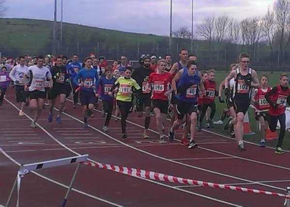 Runners get stuck in to Lancaster and Morecambe Athletics Club's Festive Fun Run.