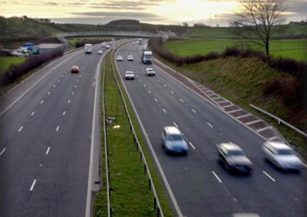 The M6 south of junction 35 Carnforth.
