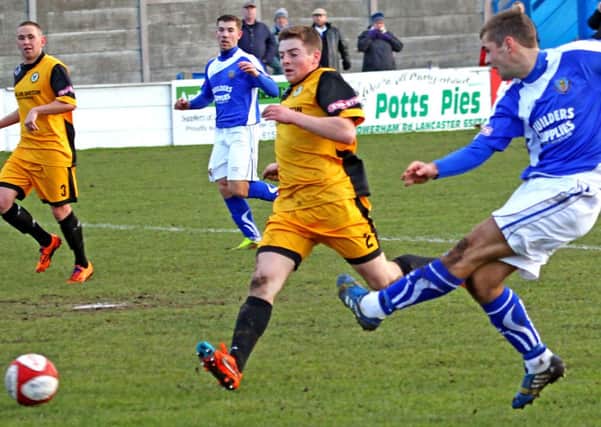 Tom Kilifin scored Lancaster City's winner against Northwich Victoria.