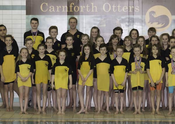 Carnforth Otters at the North Lancashire Age Group Championships.