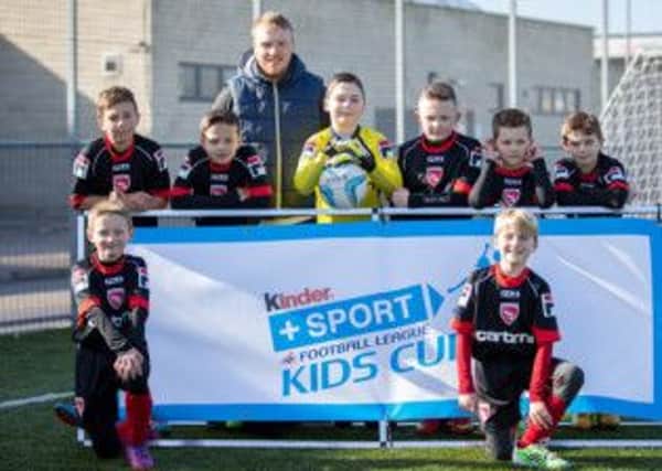 The Lancaster Road School team who took part in the Football League Kids Cup finals at the Globe Arena.