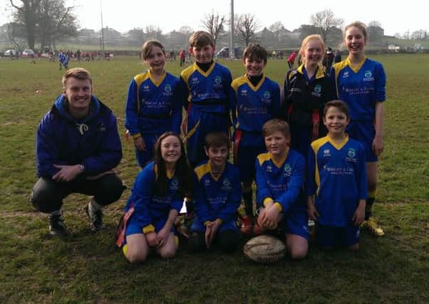 The victorious Bolton-le-Sands team after the tag rugby festival at the Vale of Lune.