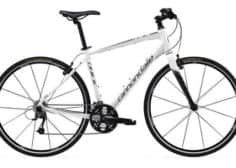 White CANNONDALE hybrid quick 3 2012 model which was stolen from Teesdale, Galgate.