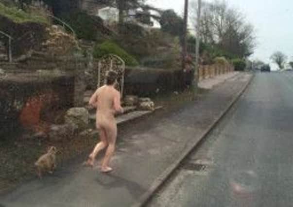A naked man was seen jogging round Morecambe with his dog running alongside him. Picture: 50 Shades of Lancaster and Morecambe.